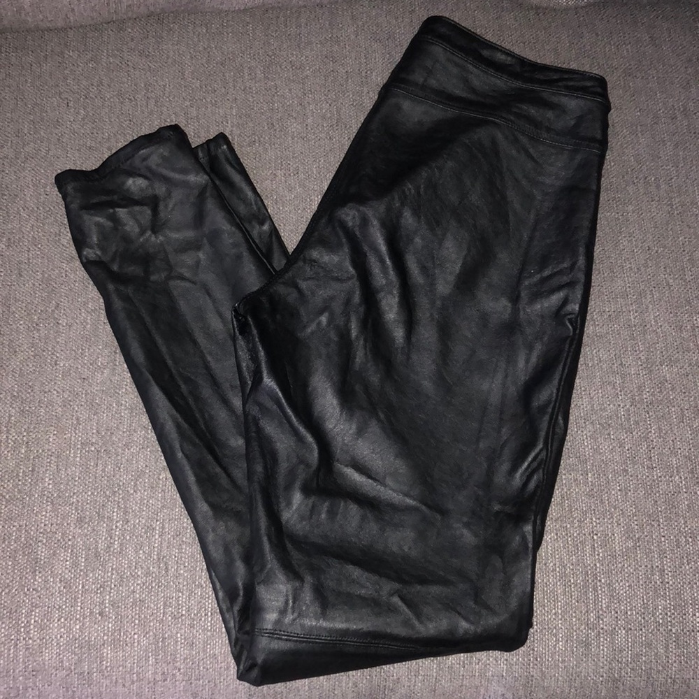 Faux leather pants
